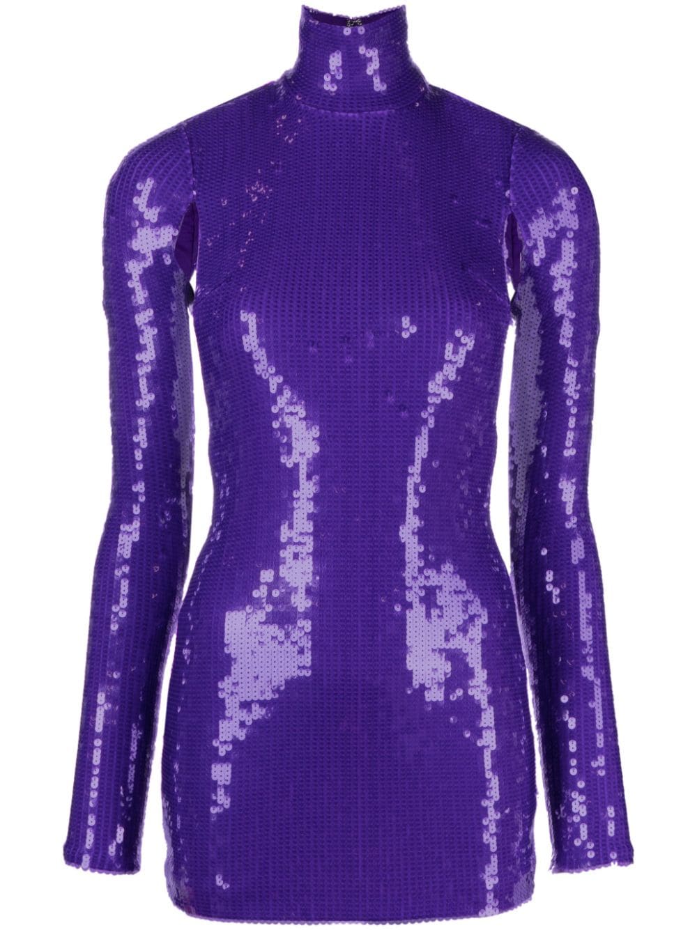 LaQuan Smith sequin-embellished open-back minidress