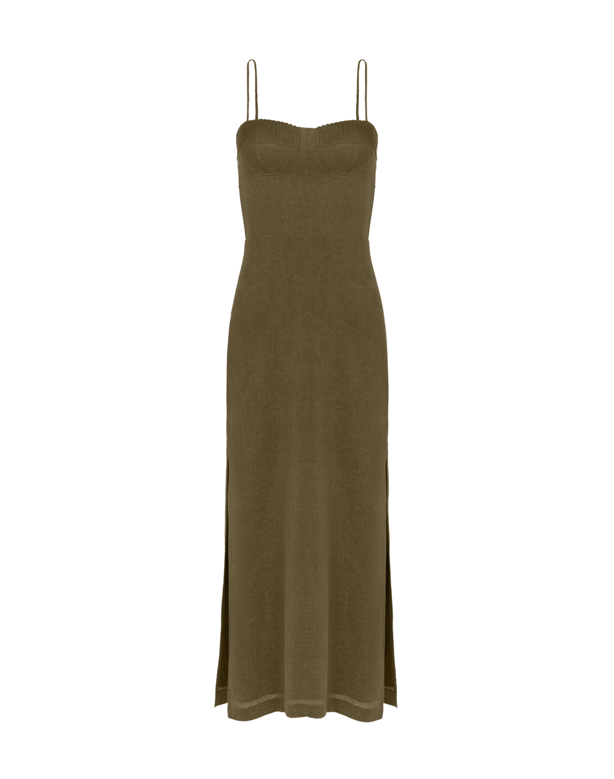 Mallorca Midi Dress - Evergreen