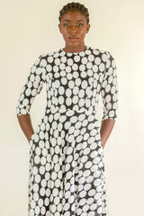 Angela Dress Black + White