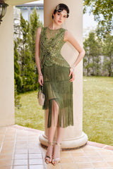 Vintage Allure Fringe Flapper Dress