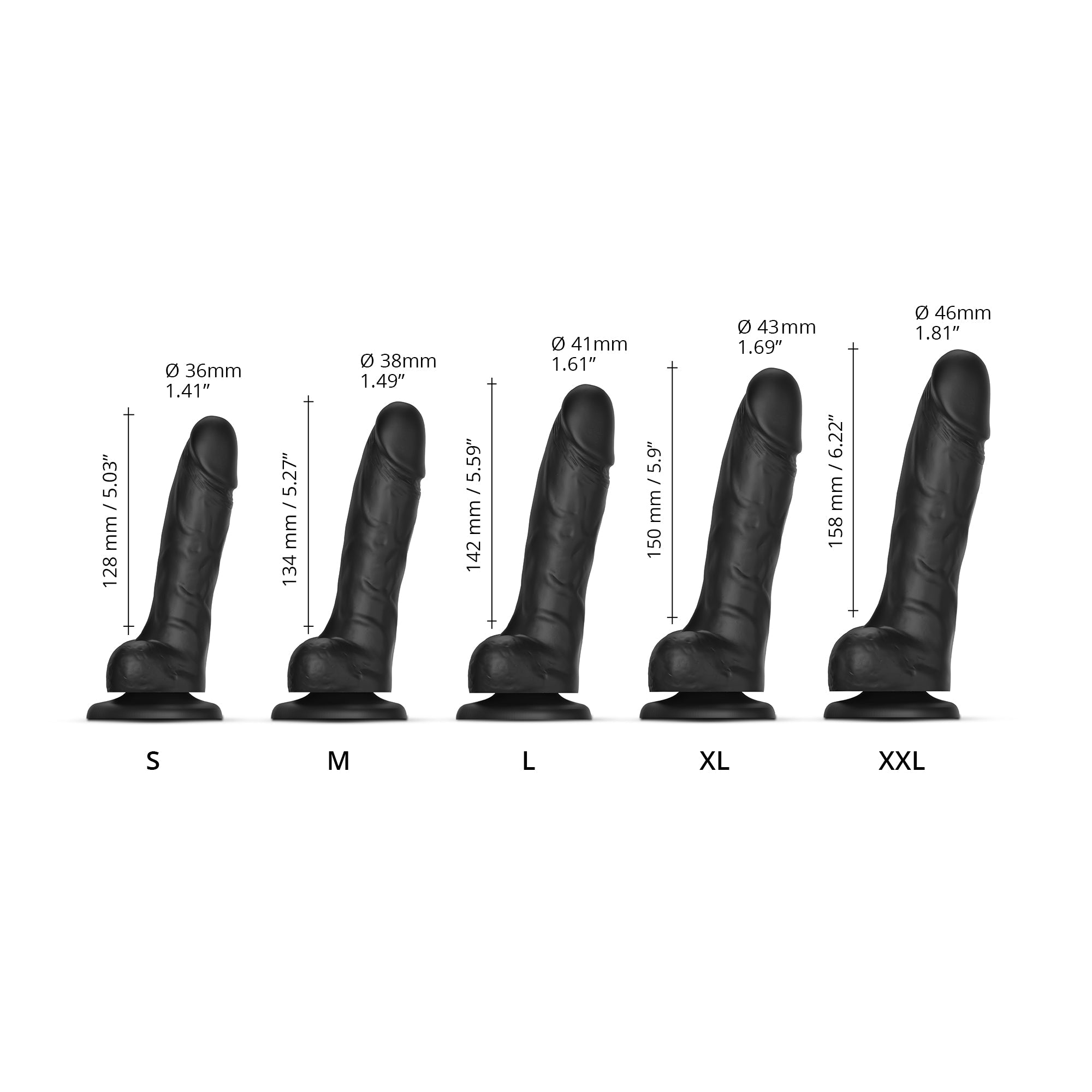 Sliding Skin Dildo Réaliste Couleur Noir