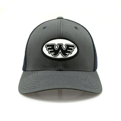 Waylon Jennings Flying W Oval Patch Flexfit Hat (Charcoal)