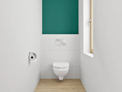 WC-Rückwand - RAL 6026 Opalgrün
