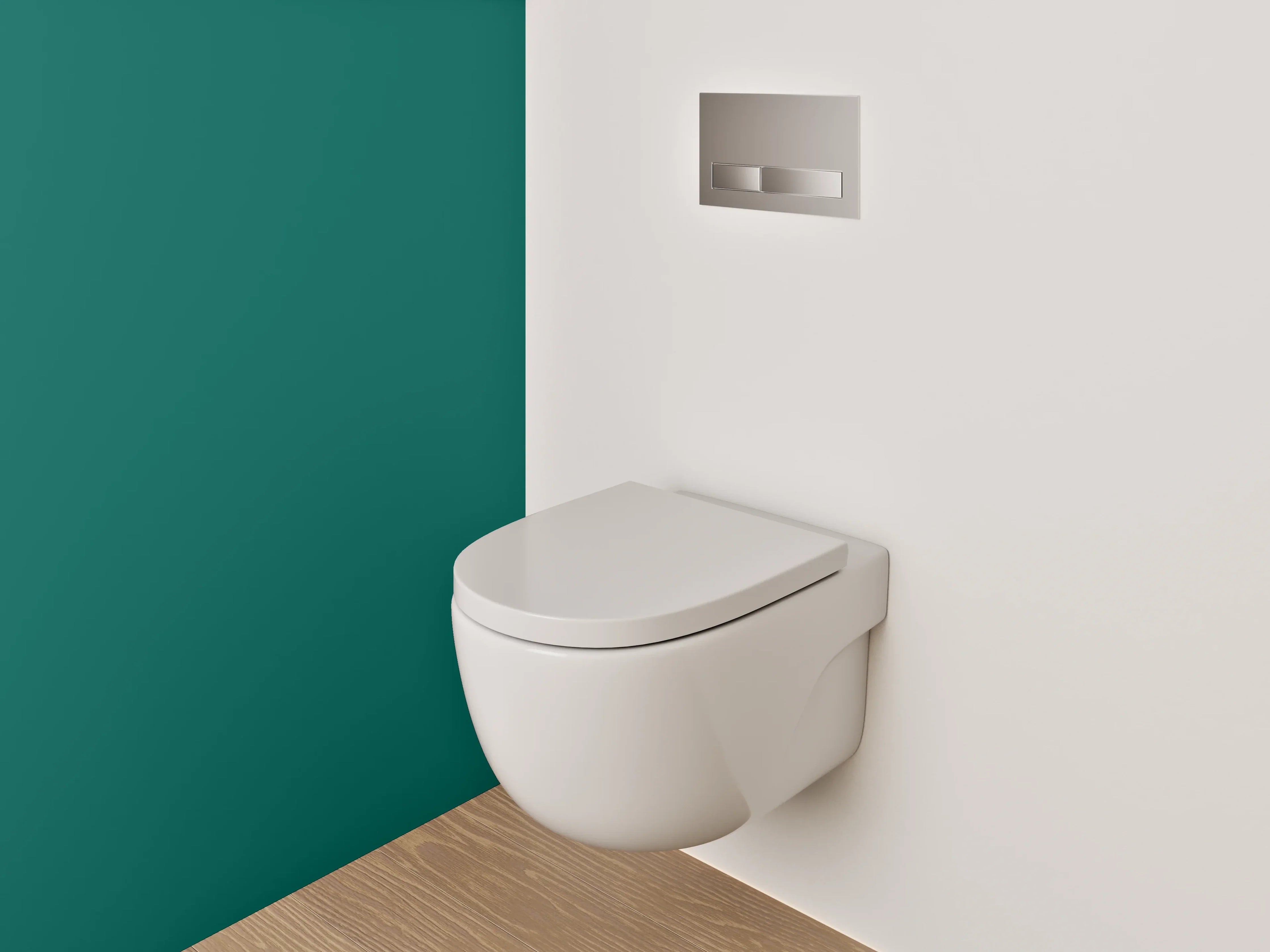 WC-Rückwand - RAL 6026 Opalgrün