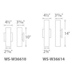 Caliber 10" LED Indoor/Outdoor Wall Light