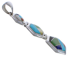 Southwest Silver Sturdy Multicolor Pendant PX29343