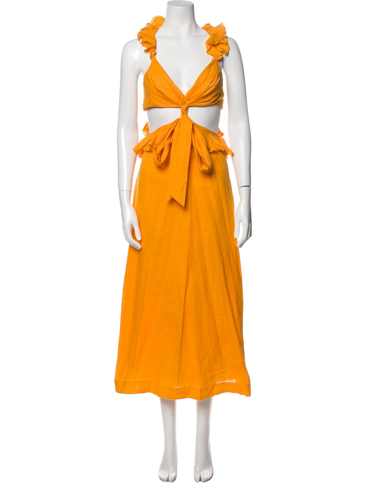 Zimmermann Aliane Ruffle Midi Dress Size 1 - LuxryEdition