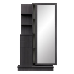 Ailene Dressing Table With Mirror In Walnut And White Wash