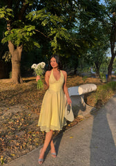 Etsy- Halter Neck Dress (Butter Yellow)