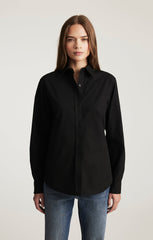 LONG SLEEVE BUTTON-UP SHIRT IN BLACK - Mavi Jeans