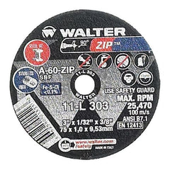 Walter Cut-Off Wheel, T1, 2X1/2X3/8