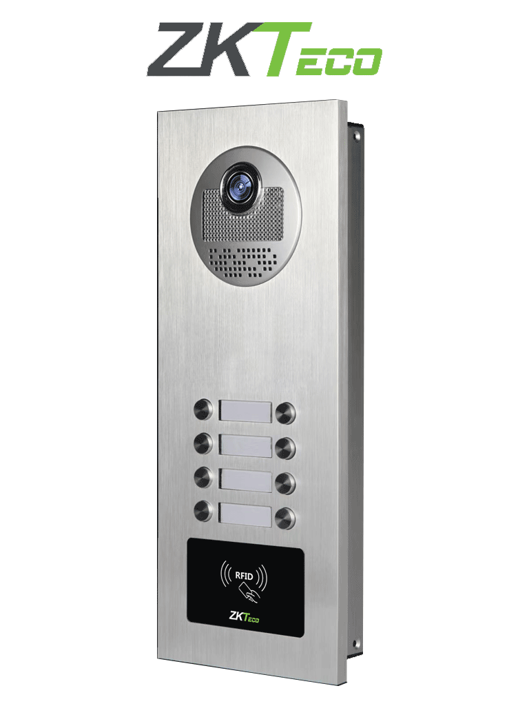 VE08-A01 - Videoportero Departamental para 8 Monitores Cámara  de 700TVL Ángulo de Visión 92° Visión Nocturna Apertura de Puerta con Tarjeta RFID IP54