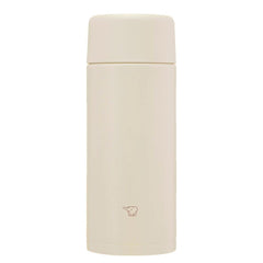Zojirushi Sand Beige Stainless Steel Water Bottle 360ml with Seamless Cap Easy to Clean SM-ZB36-CM