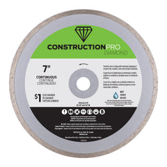 EAB - Lame diamantée continue Construction Pro Série Jaune 7"