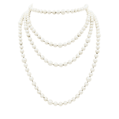 Long sautoir de perles et or jaune.  1
