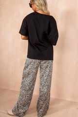 Annalise Black Cotton Oversized Top