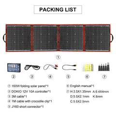 Portable Foldable Solar Panel Kit 80W-300W with Controller