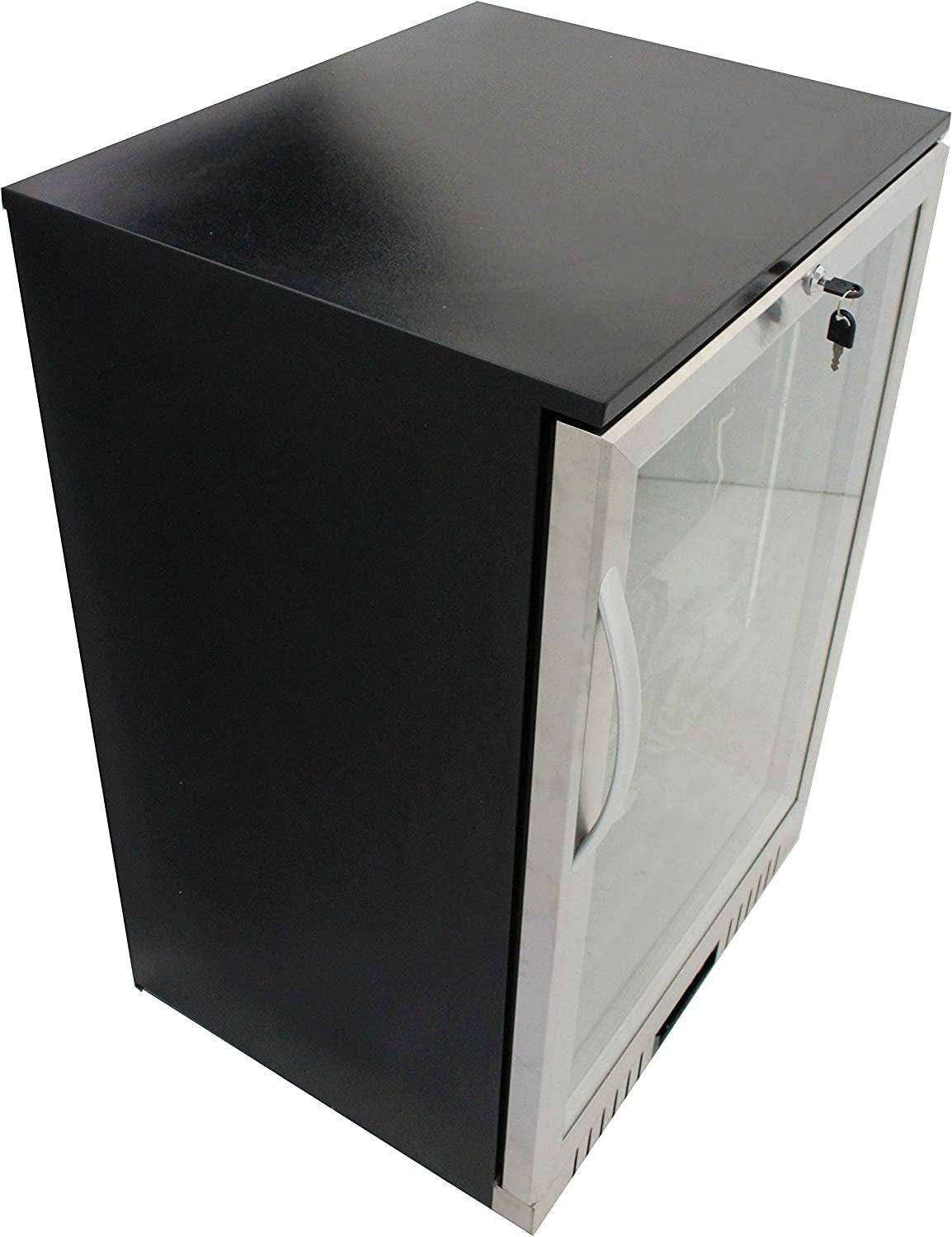 Procool Refrigeration Single Door Glass Front Stainless Steel Back Bar Cooler; 24" Wide, Counter Height Refrigerator