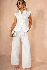 Valeria White Tailored Waistcoat