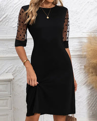 Elegante Jurk Met Tüllpanelen