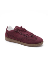 Ravi Wine Suedette Trainers