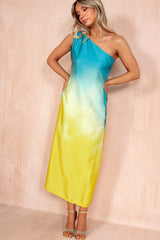 Kaylie Sunset Ombre Midi Dress