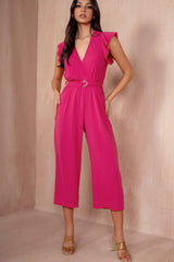 Anne Cerise Pink Wrap Jumpsuit