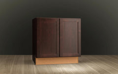 Hampton Bay Shaker Java Base Kitchen Cabinet - 27" W x 24" D x 34.5" H