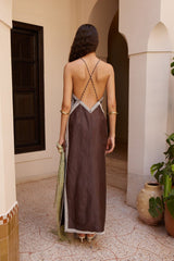 ALEMAIS CONTEMPORARY WARDROBE DRESS_MIDI LEANDRA CORDED SLIP MIDI DRESS
