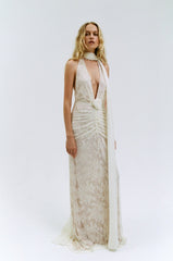 AMORA MAXI DRESS IN IVORY TULLE - De La Vali