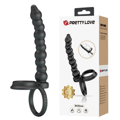 Anneau Double Pénétration - Pretty Love Dillion | Double Cockring avec Chapelet Anal Pretty Love Sensations plus
