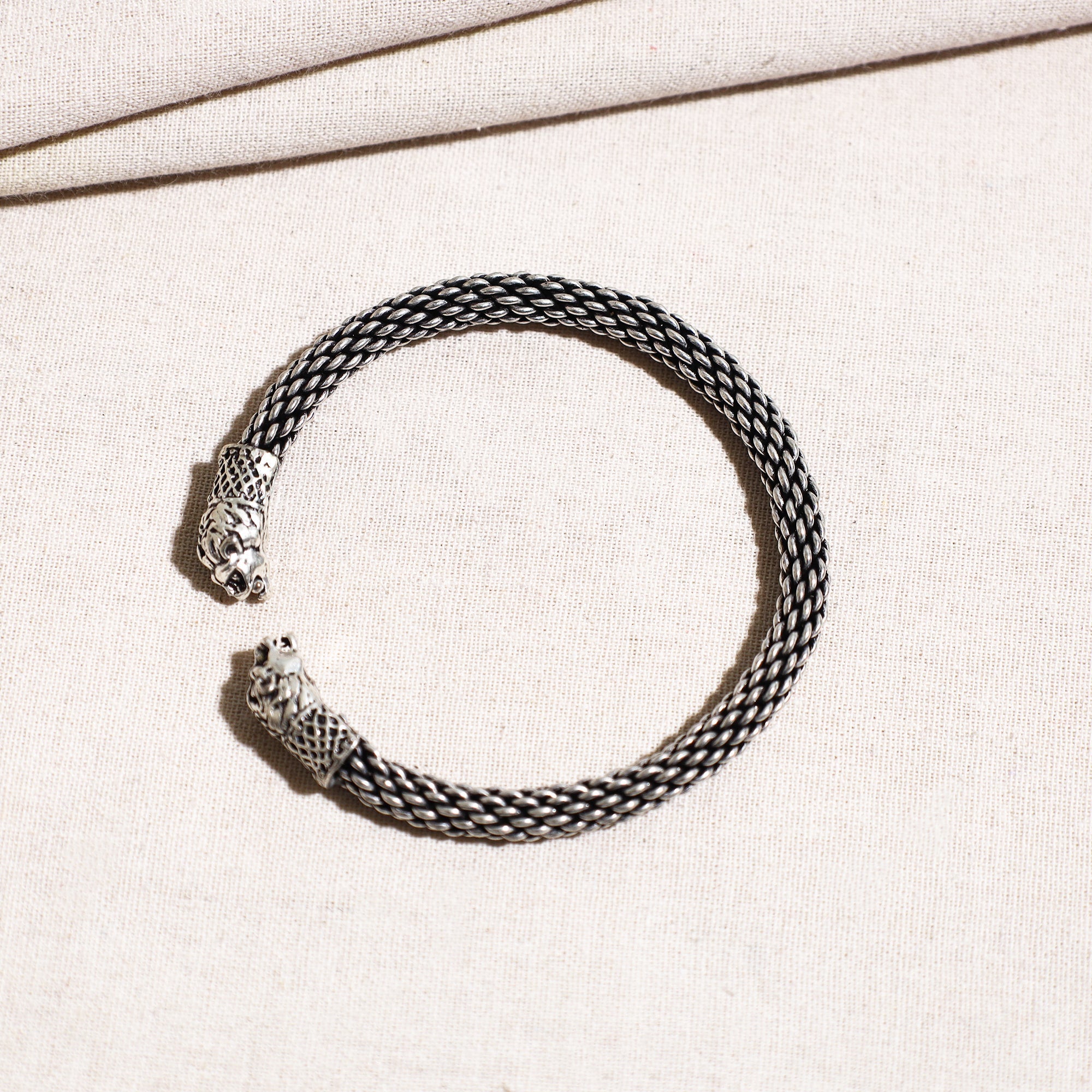 Antique Finish German Silver Bangle / Kada / Bracelet