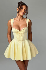 Antonella Mini Dress - Lemon Dress Babyboo Fashion Premium Exclusive Design