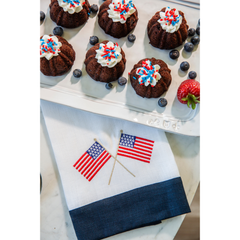 American Flags Linen Towel