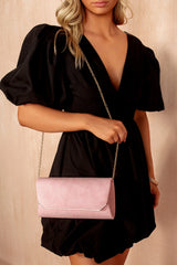 Trixie Blush Suedette Detachable Chain Bag