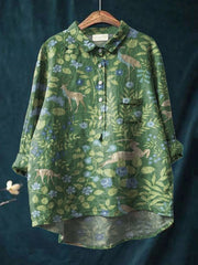 Olivia | Floral Forest Shirt
