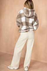 Polly Biscuit Check Teddy Jacket
