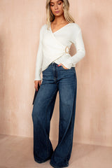 Nellie Blue Wide Leg Jeans