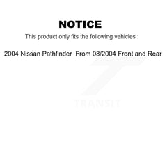 [Front+Rear] 2004 Nissan Pathfinder From 08 Premium OE Brake Rotors & Ceramic Pads Kit For Max Braking