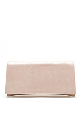 Bioeco by Arka Shimmer Patent Clutch Bag, Pink