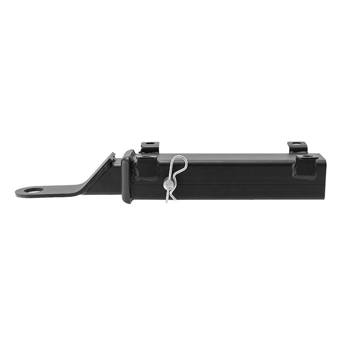 Side profile view of the golf cart rear receiver hitch for flip seat, for sale near Hutchinson, Kansas.