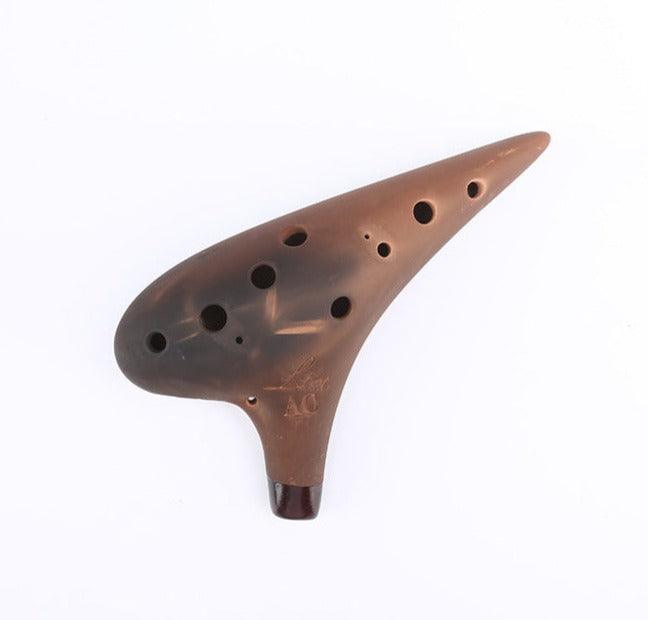 Black Forest Clay Smoked 12 Hole Alto C Flute Ceramic Ocarina - HLURU.SHOP