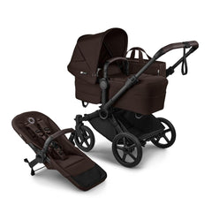 Bugaboo Donkey 6 Complete Single-to-Double Stroller - Black / Cocoa Brown / Cocoa Brown - 100370034