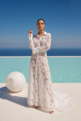 Good Life Lace Maxi Dress in White