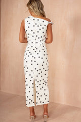 Sorcha Cream and Black Polka Dot Dress