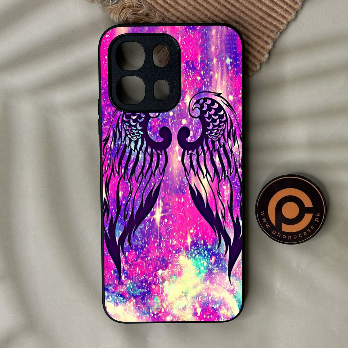 Oppo A6 4G - Angel Wings Design 9 - Premium Metal Printed Soft Bumper Shock Proof Case