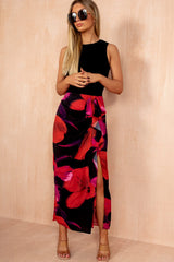 Opal Multi Floral 2 in 1 Bow Detail Midi Dress