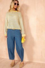 Estella Yellow Knit Striped Jumper
