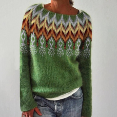 Indira™ | Pull rétro en laine, confort et élégance intemporelle