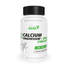 Healthy® Calcium Magnezium + Zinc Chelate 100 Tabs